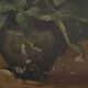 Oil on canvas still life 20th century bouquet of roses