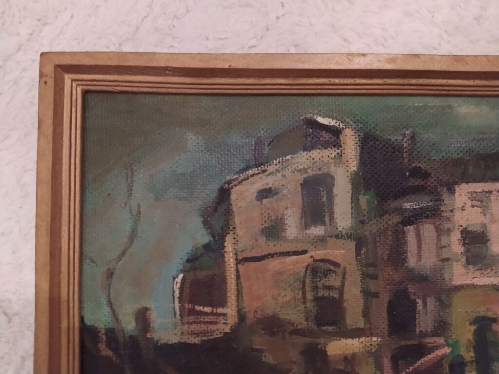 Painting landscape painting of Siauliai in Lithuania