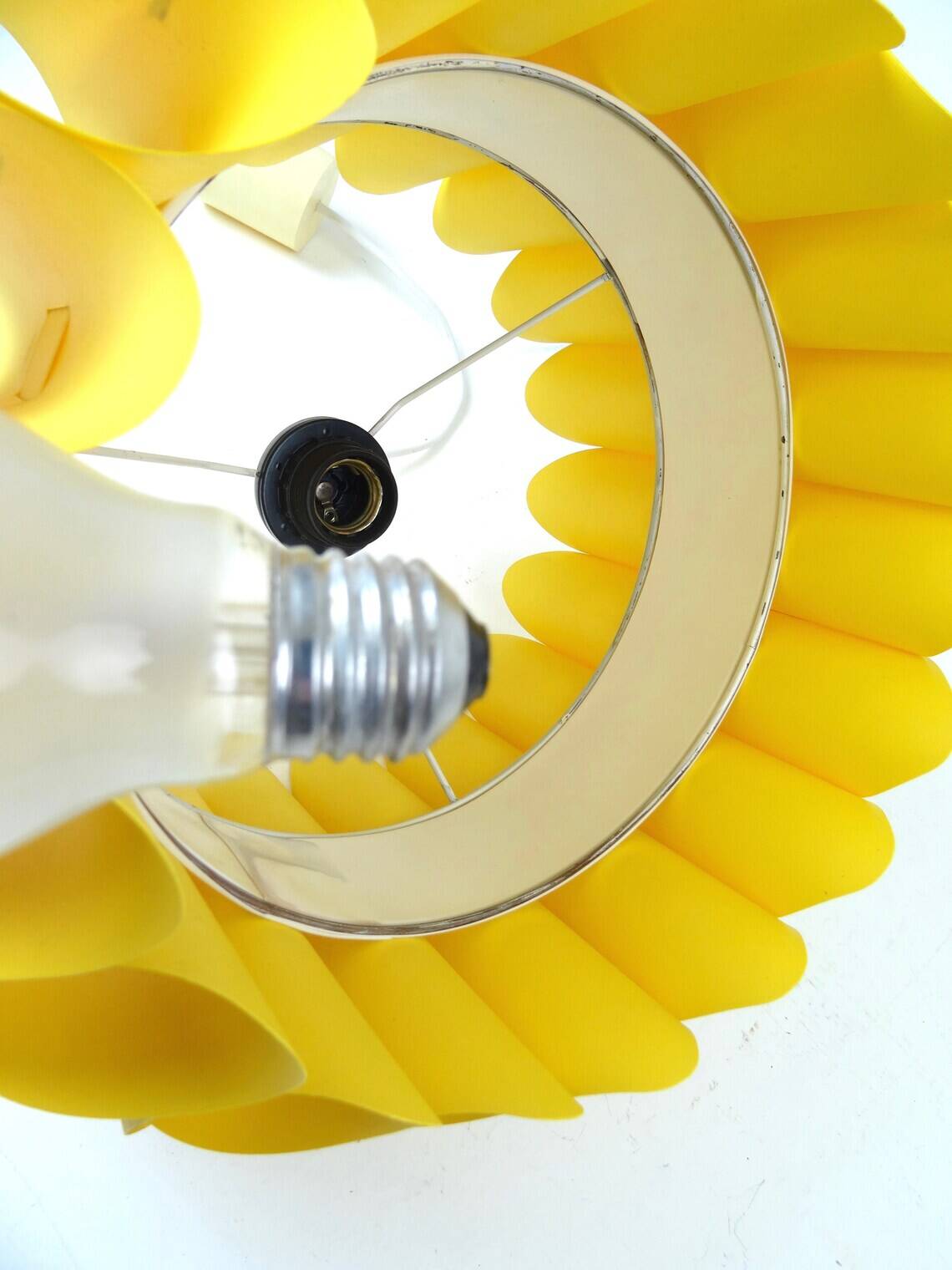 yellow mid century vintage loops pendant lamp
