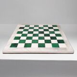 1970s Italian Volterra Alabaster Chess Set in Rare Forest Green and White