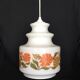White globe and orange saucers stacked seventies pop