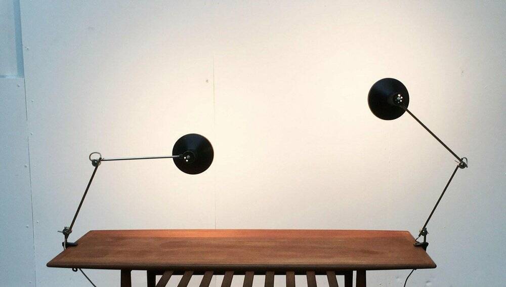 Mid-century table clamp lamp model no. 2002 by Elux, 1960s, set of 2.