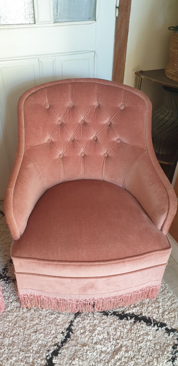 Pair of toad armchairs