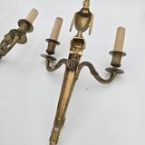 Pair of antique Louis XVI style bronze wall lights