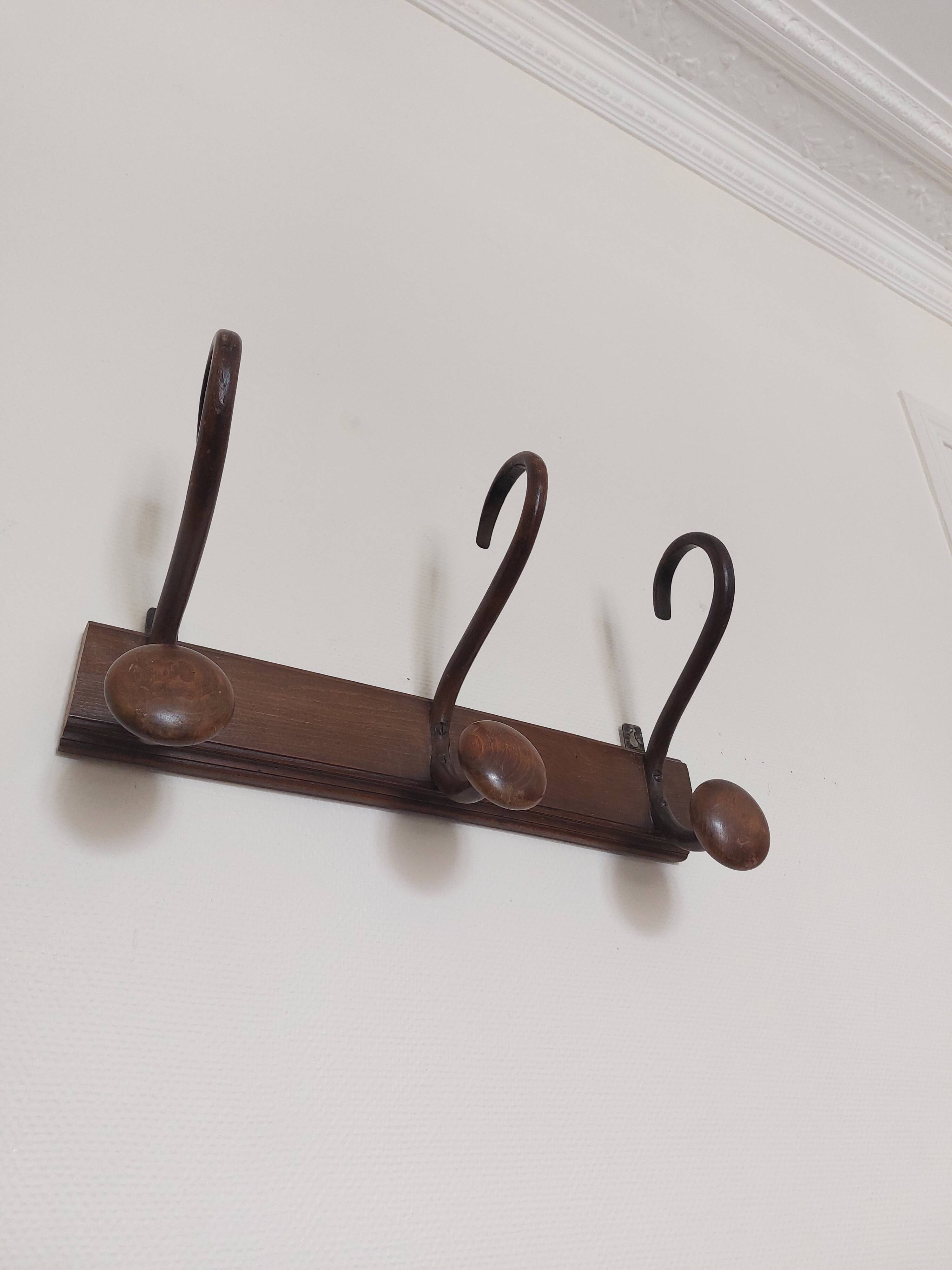 Vintage wooden coat rack