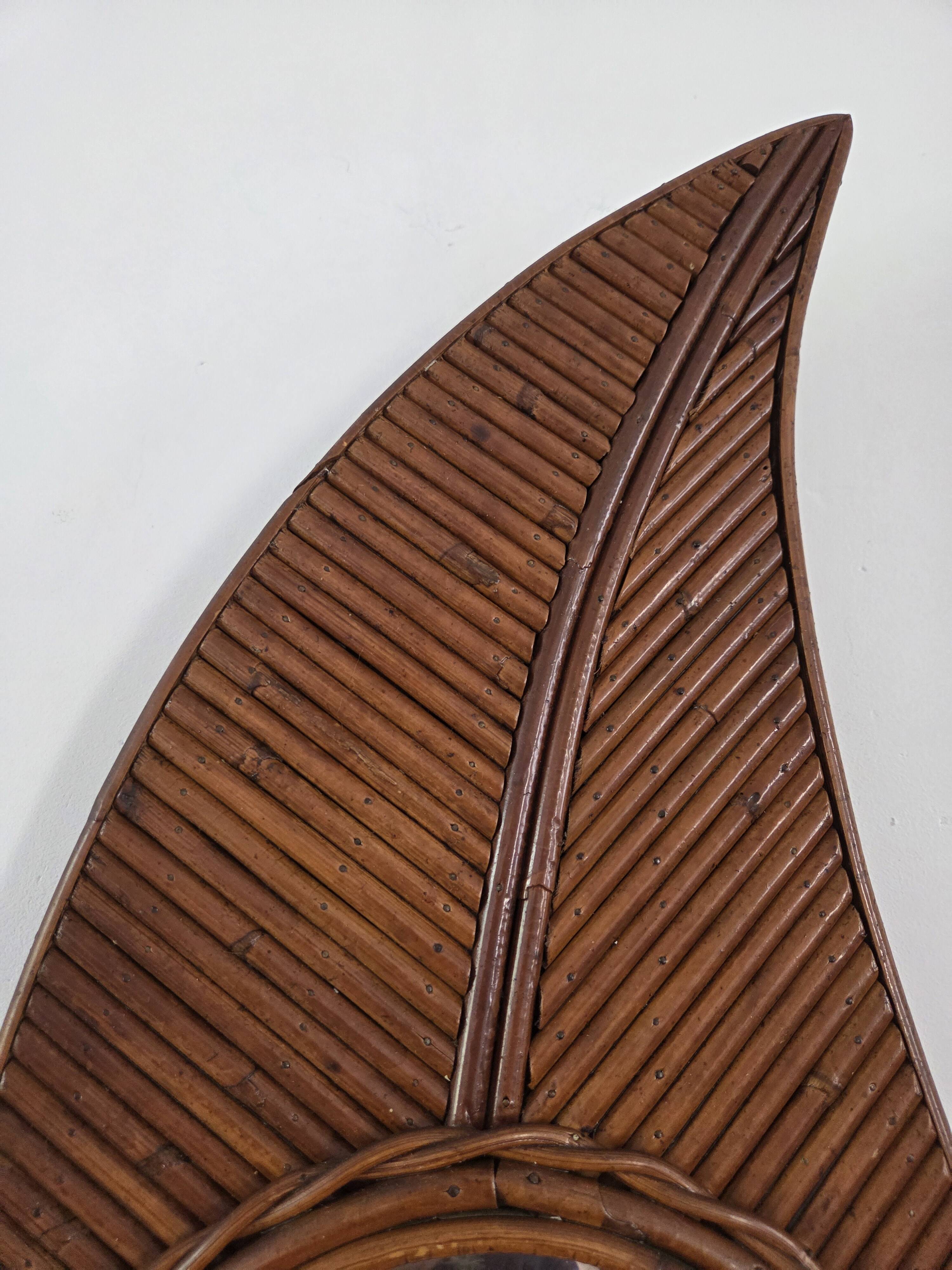 Pair of bamboo mirrors Vivai Del Sud
