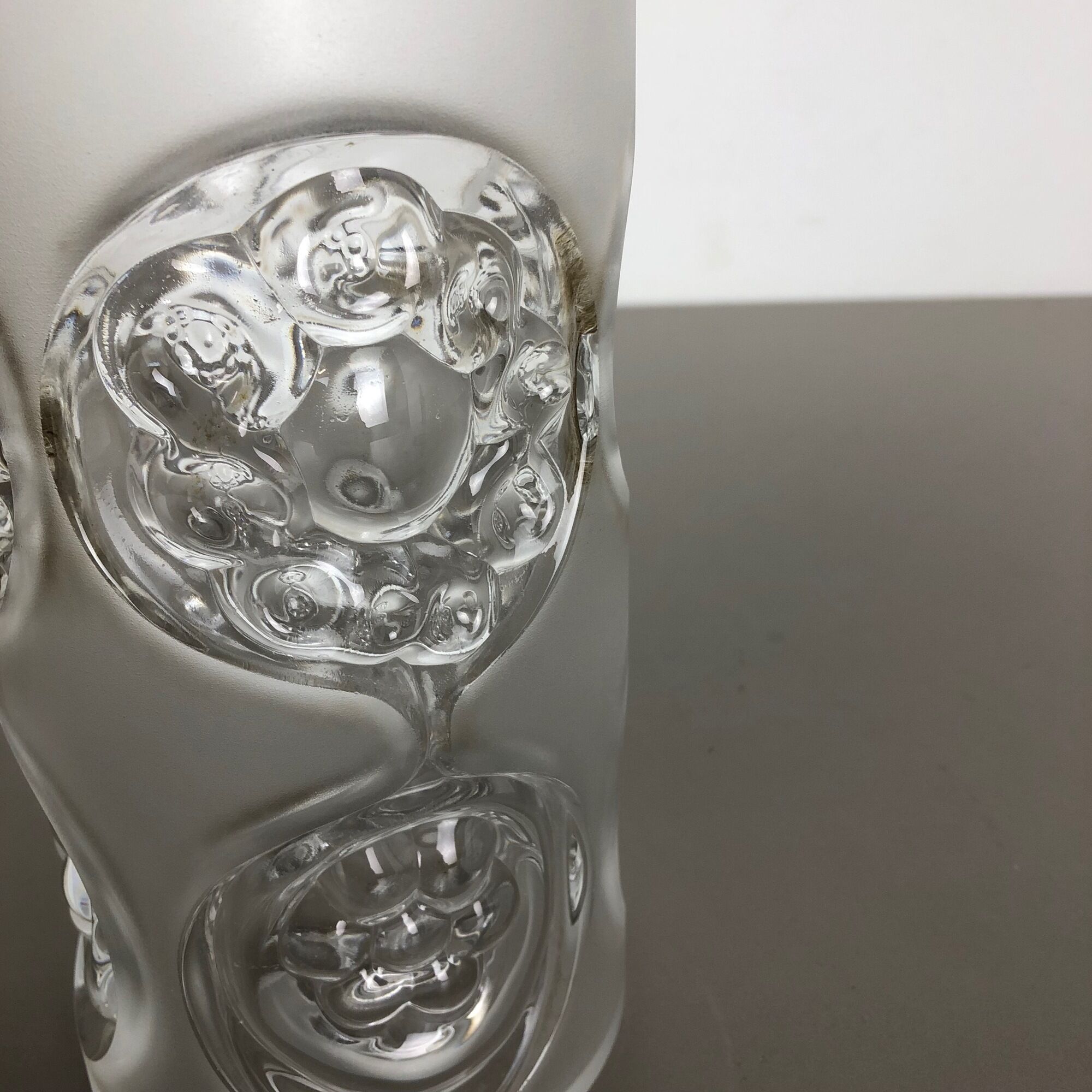 Hand blown "Brutalist" class vase by Peill and Putzler, Germany