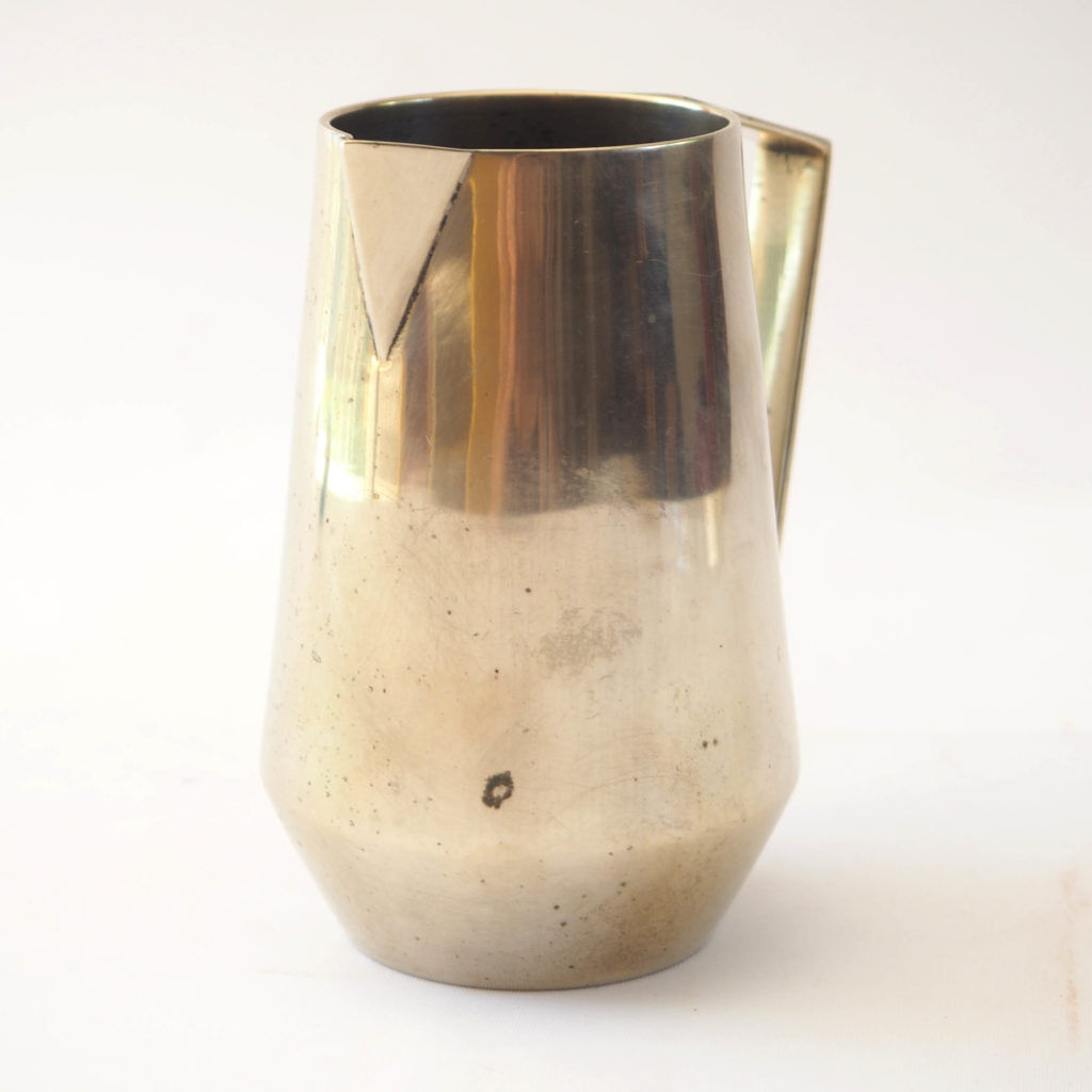 Duo of bronze pitchers