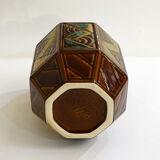 Vase St-Clement copper graphic decoration