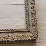 Gilded wooden frame floral moldings