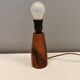 Very rare table lamp in turned wood by Stig Petterson Sweden 1950s.