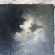 Oil on panel - Moonlight on the Thames in London
