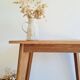 Table - bureau internat bois brut ancien pieds compas