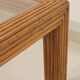 Rattan and glass coffee table - 60s/70s