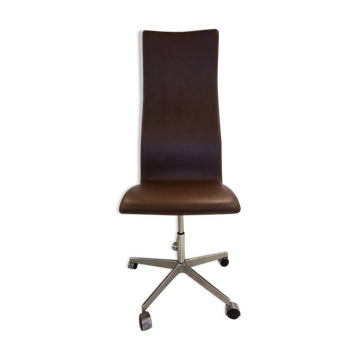 Chaise Oxford à dossier haut par Arne Jacobsen pour Fritz Hansen