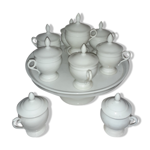 Set de 9 pots à crème et leur