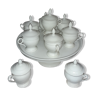 9 cream jars and their porcelain top from Paris XIX