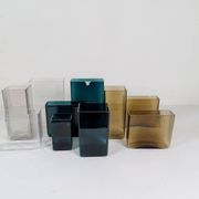 Midcentury Modern collection of ten "Ice" vases by Gullaskruf, Sweden, 1960s.