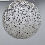 Suspended globe lamp in opaline glass, Czechoslovakian, 1970s.