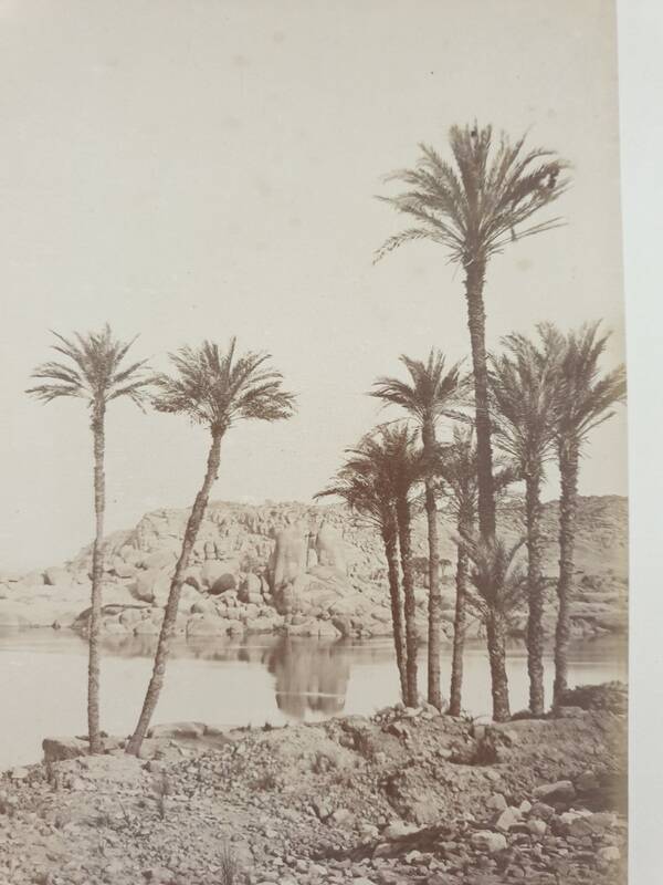 Pascal Sébah (1823-1886) - Photographie, tirage albuminé - "Les rochers de Konosso, Egypte"