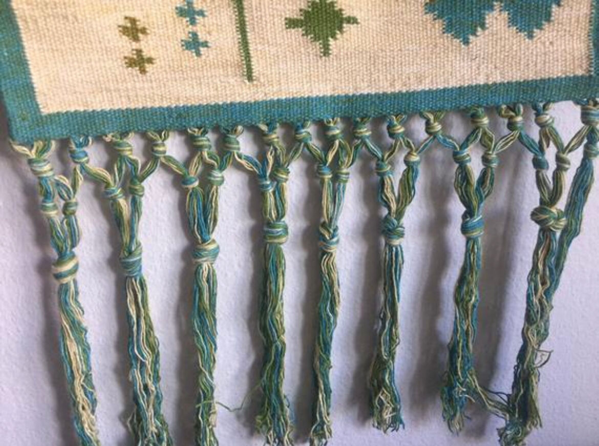 Swedish 1950’s woven wall hanging Rolakan