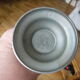 Old apothecary jar in pewter and porcelain