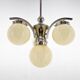 Art Deco, Chrome and Champagne Glass Chandelier, 1930s