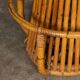 Striking 20thc italian standing bamboo dry bar & stools c.1960