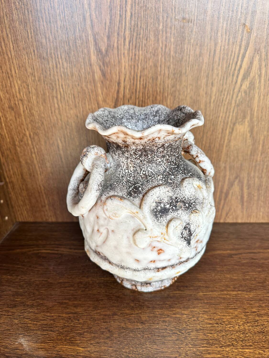 Terracotta amphora vase