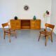 Modular sideboard Ateliers Chauvin solid wood design 70s