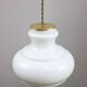 Mid-Century Italian Brass and Opaline Pendant Lamp