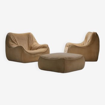 vintage Orego sofa set by Bernard Govin for Atelier Dunlopillo France