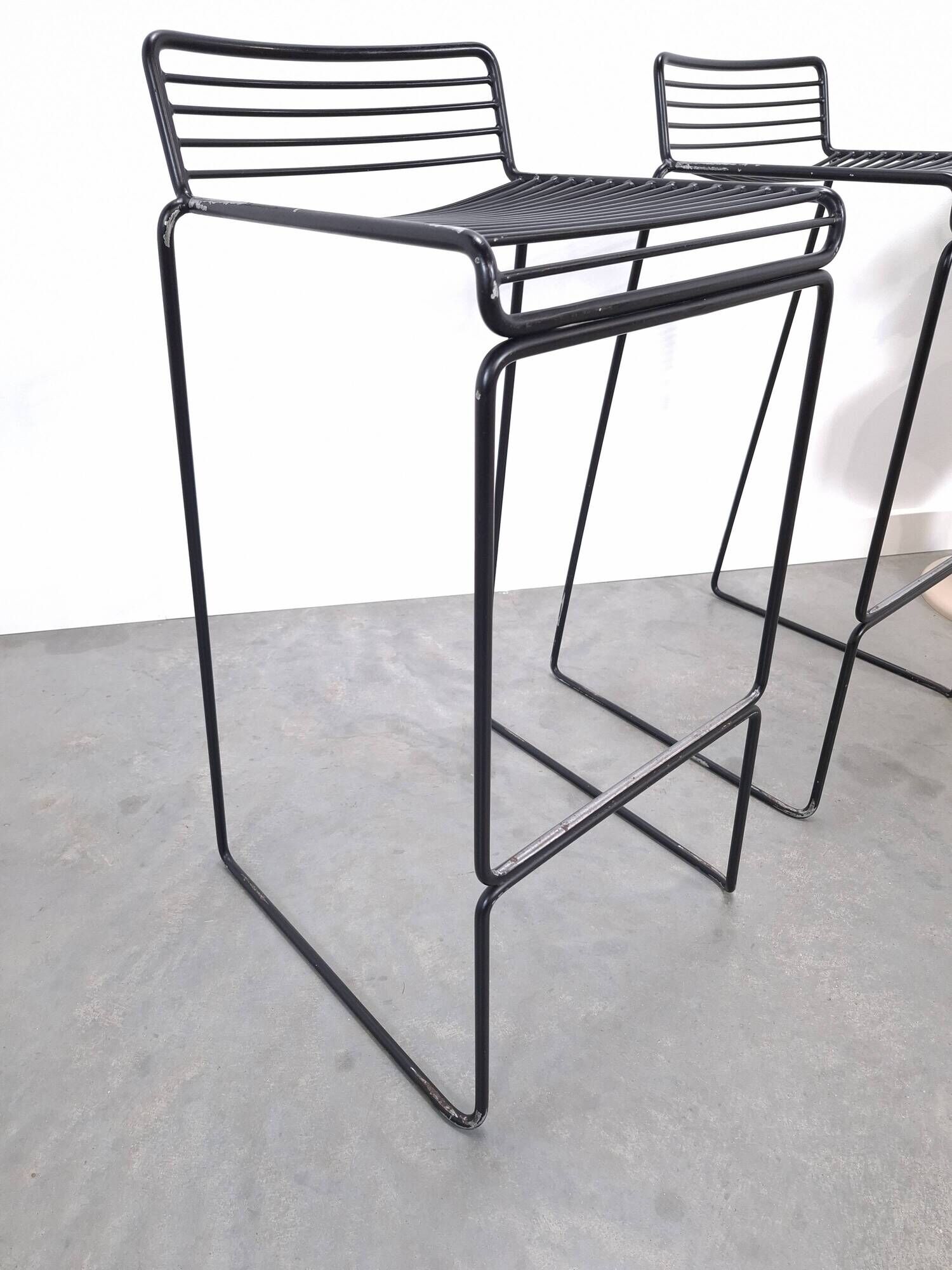 Set of 2 Black HAY Bar Stools, Hee Welling