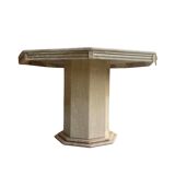 Mid-Century Octagonal Travertine Diningtable