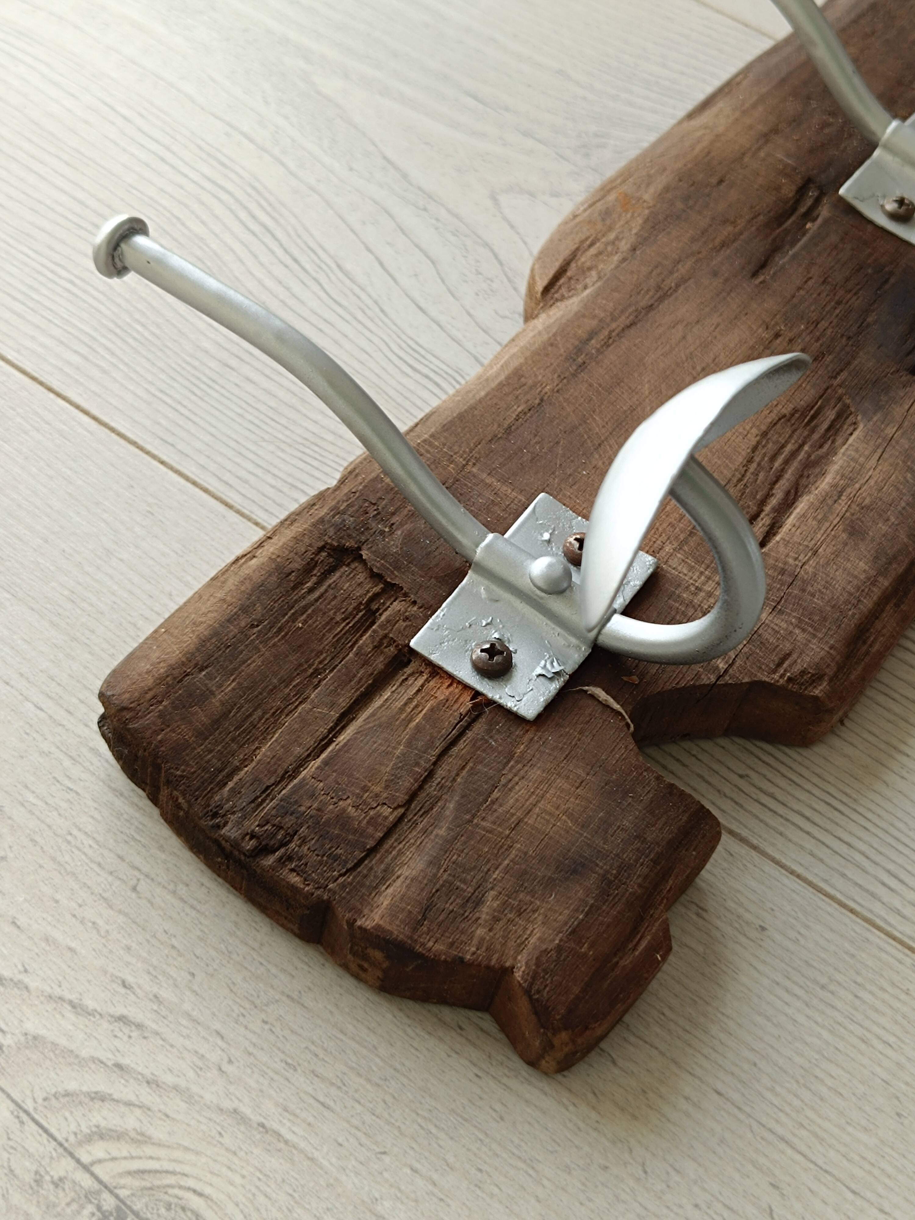 Driftwood wall coat rack