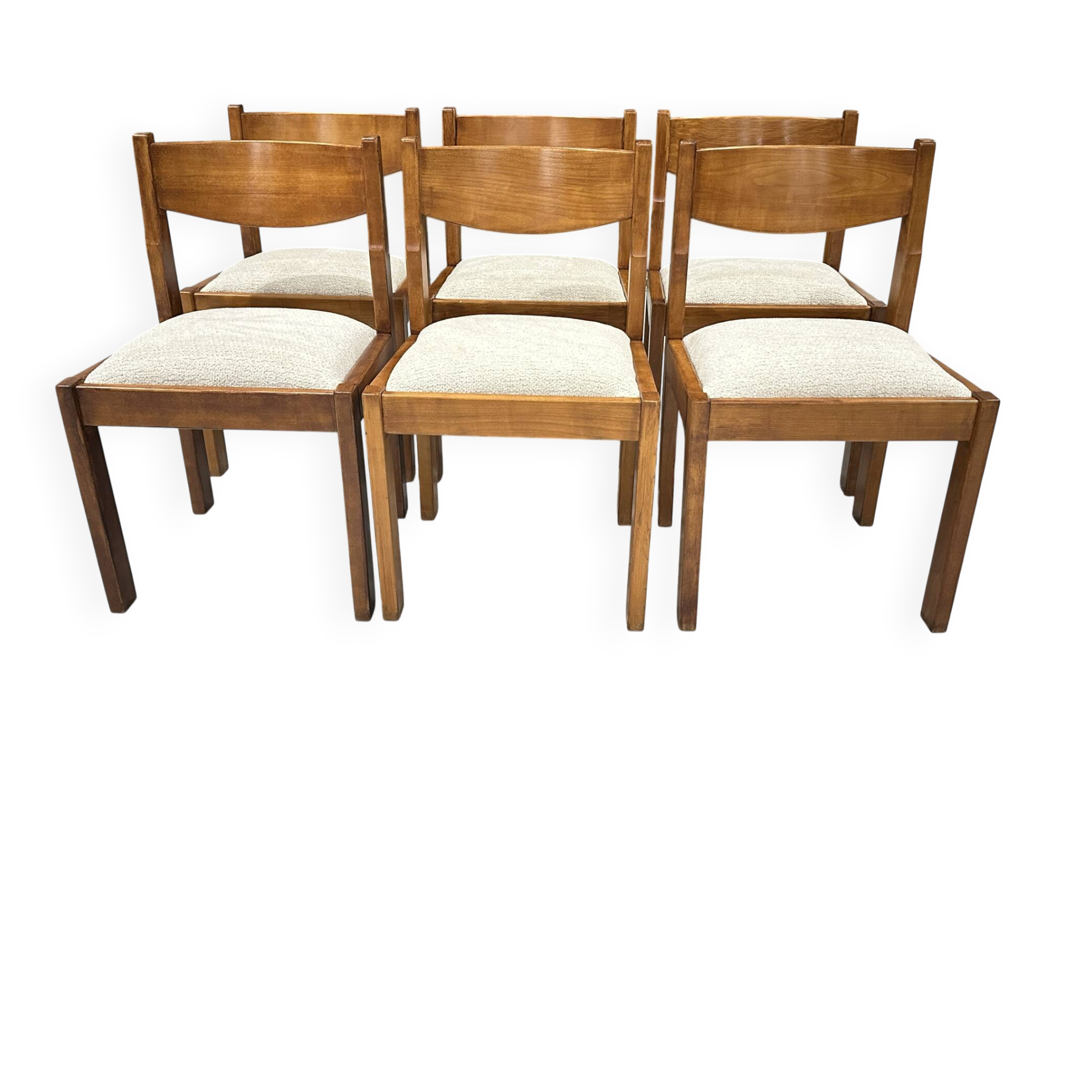 Set of 6 elm chairs from Regain vintage 1980.