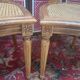 Louis XVI style medallion chairs, canned seat and back
