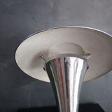 Art-deco chrome metal lamp