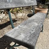 Garden bench in wood and cast iron