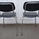 Paire de chaises vintage skaï et chrome