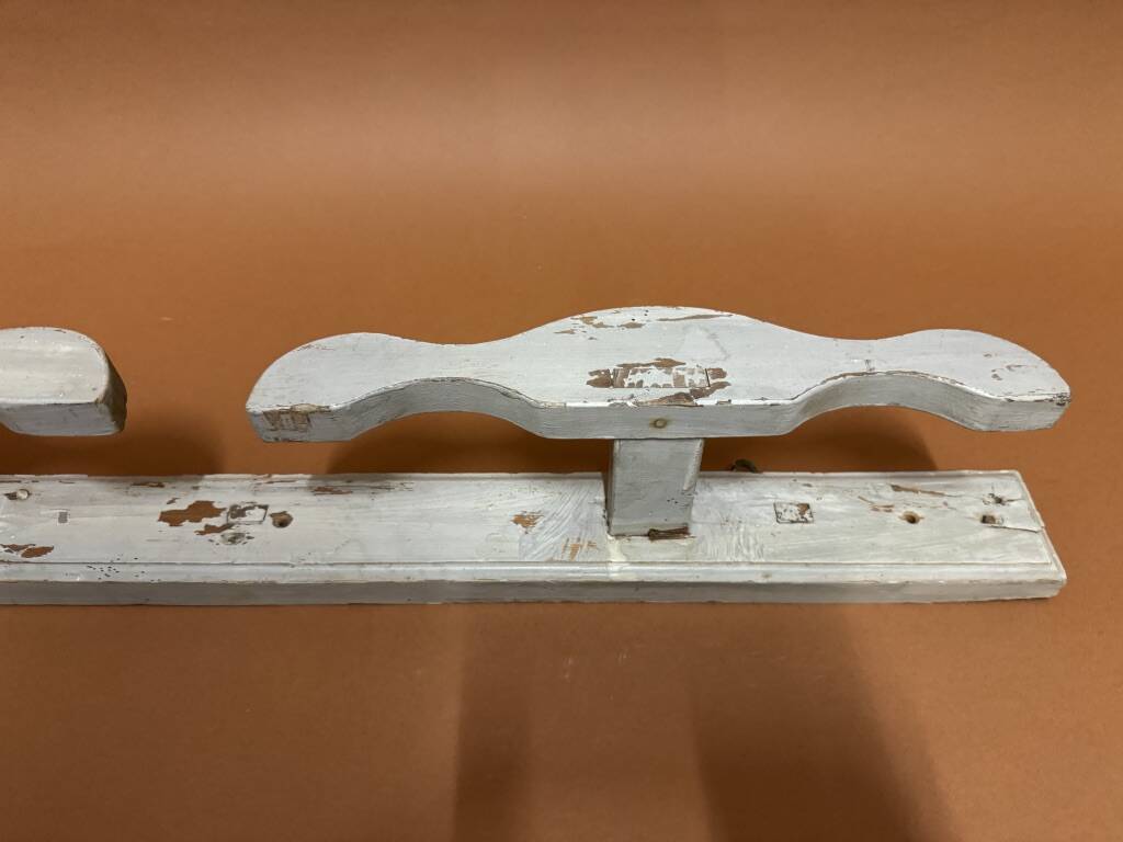 old wooden coat rack