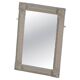 Wall mirror in tramp art style, hand-carved with a painted white frame, early 1900s.