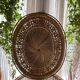 Oval mirror in rattan and wicker, 1970