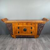 Antique Japanese Pine Console Buffet 20th Century