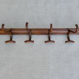 Wooden wall coat rack with 6 double hooks, bistro