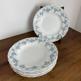 Set of 6 Maastricht earthenware soup plates, Clara model