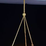 Art Deco great design brown alabaster chandelier, 1940s