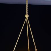 Art Deco great design brown alabaster chandelier, 1940s