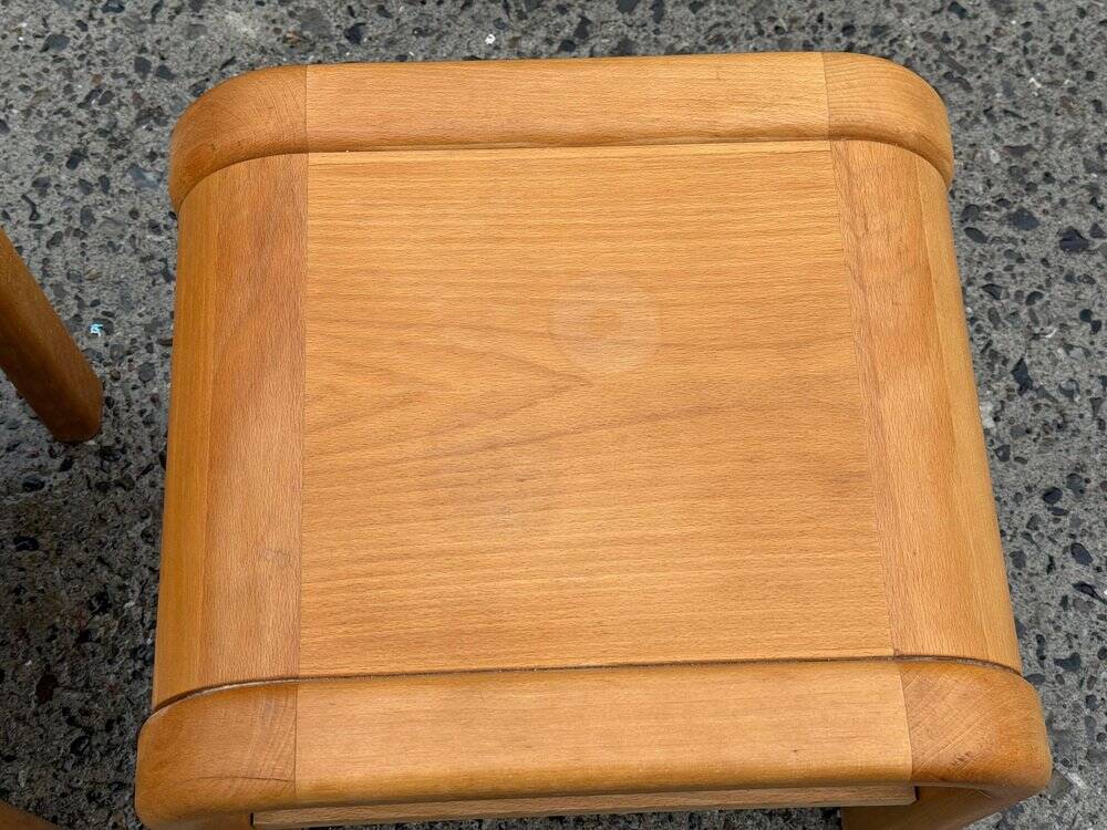 Mid-century Danish Brutalist bedside tables by Villy Nørgaard, 1984, set of 2