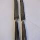Table service knives old steel blade horn ferrule